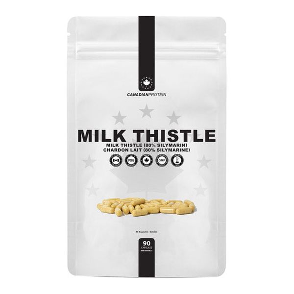 Milk thistle capsules bottle