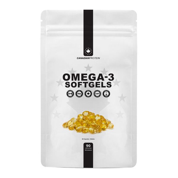 Omega-3 softgels bottle