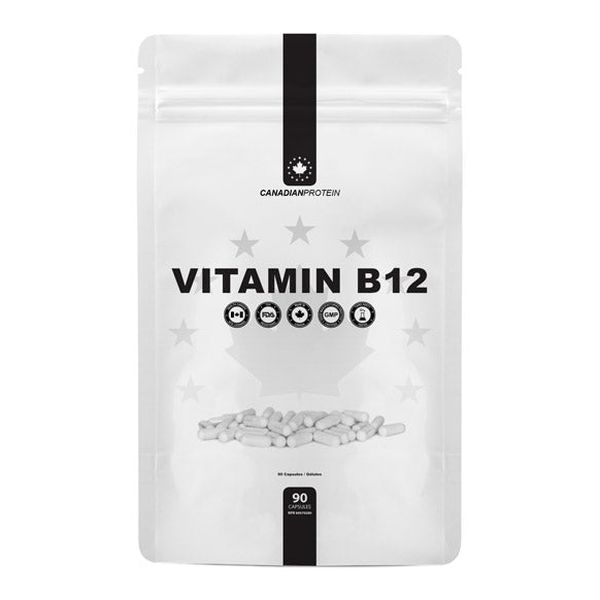 Vitamin B12 capsules bottle